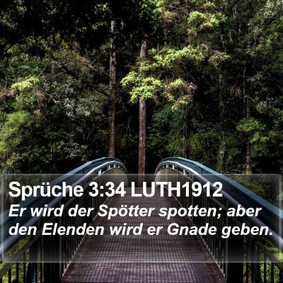 Sprüche 3:34 LUTH1912 Bible Verse Image
