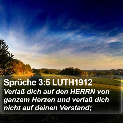 Sprüche 3:5 LUTH1912 Bible Verse Image