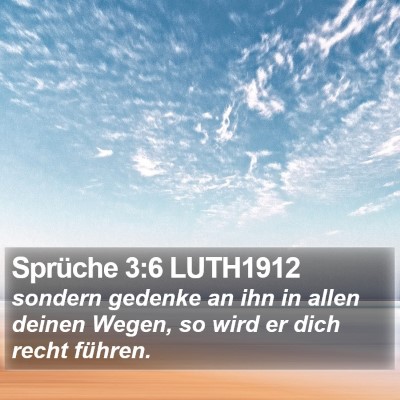 Sprüche 3:6 LUTH1912 Bible Verse Image