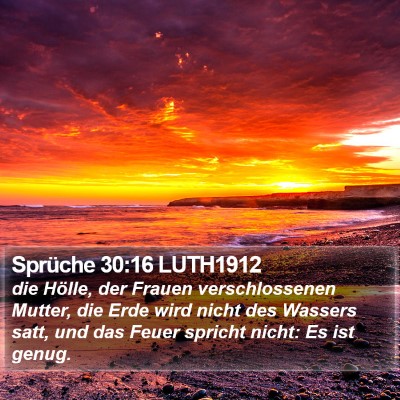 Sprüche 30:16 LUTH1912 Bible Verse Image