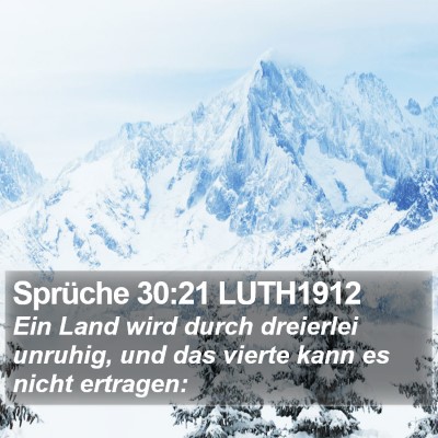 Sprüche 30:21 LUTH1912 Bible Verse Image
