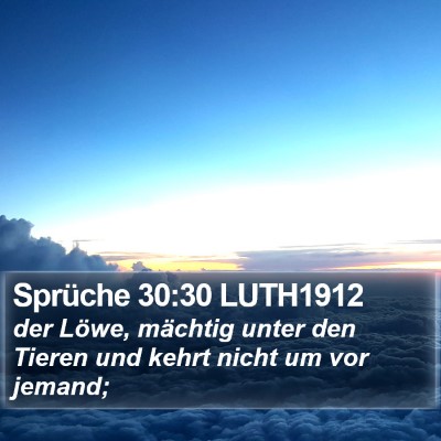 Sprüche 30:30 LUTH1912 Bible Verse Image