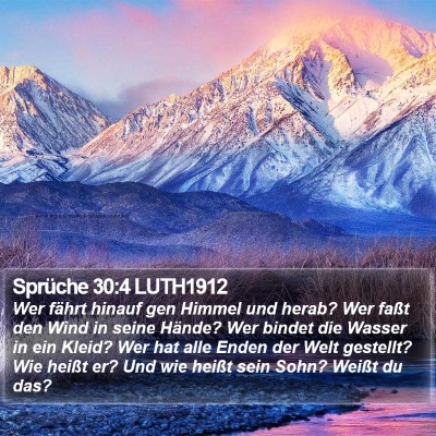 Sprüche 30:4 LUTH1912 Bible Verse Image