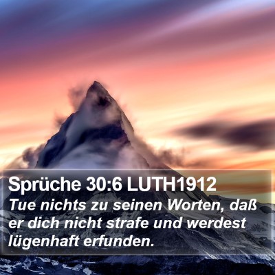 Sprüche 30:6 LUTH1912 Bible Verse Image