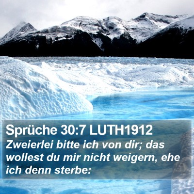 Sprüche 30:7 LUTH1912 Bible Verse Image
