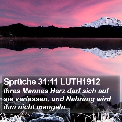 Sprüche 31:11 LUTH1912 Bible Verse Image