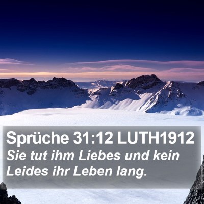 Sprüche 31:12 LUTH1912 Bible Verse Image