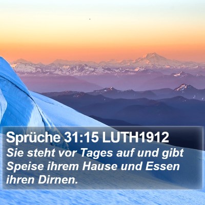 Sprüche 31:15 LUTH1912 Bible Verse Image