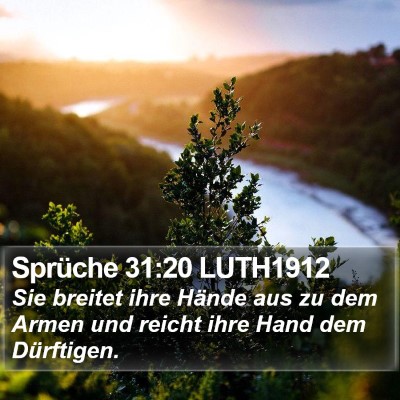 Sprüche 31:20 LUTH1912 Bible Verse Image