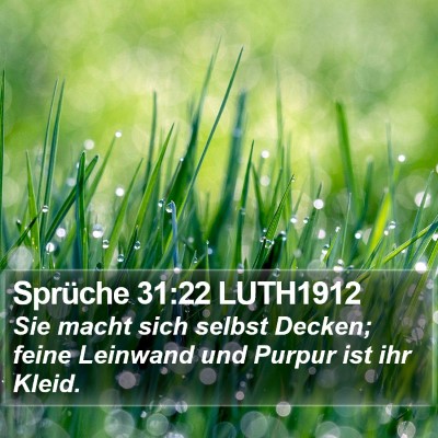 Sprüche 31:22 LUTH1912 Bible Verse Image
