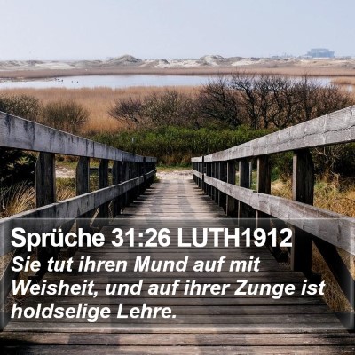Sprüche 31:26 LUTH1912 Bible Verse Image