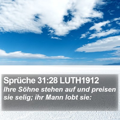 Sprüche 31:28 LUTH1912 Bible Verse Image