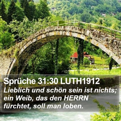 Sprüche 31:30 LUTH1912 Bible Verse Image