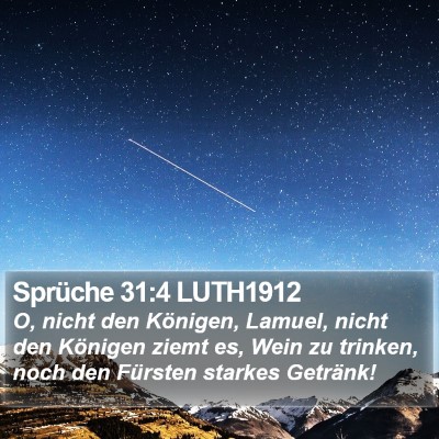 Sprüche 31:4 LUTH1912 Bible Verse Image