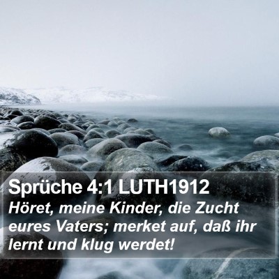 Sprüche 4:1 LUTH1912 Bible Verse Image