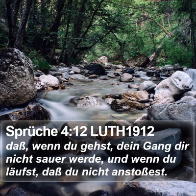 Sprüche 4:12 LUTH1912 Bible Verse Image