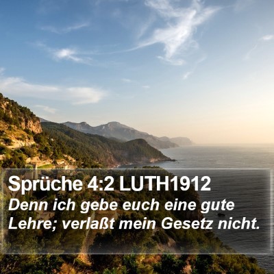 Sprüche 4:2 LUTH1912 Bible Verse Image