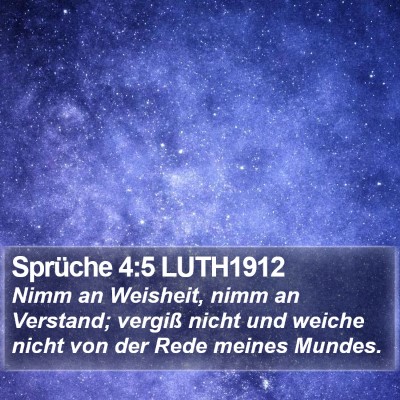 Sprüche 4:5 LUTH1912 Bible Verse Image