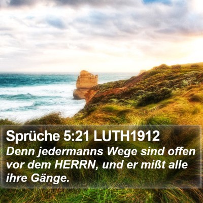 Sprüche 5:21 LUTH1912 Bible Verse Image