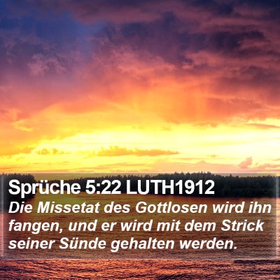 Sprüche 5:22 LUTH1912 Bible Verse Image