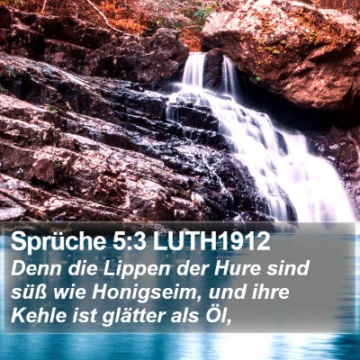 Sprüche 5:3 LUTH1912 Bible Verse Image