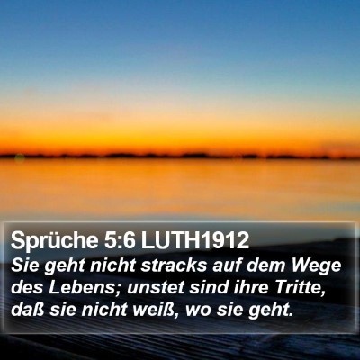 Sprüche 5:6 LUTH1912 Bible Verse Image