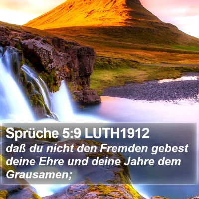 Sprüche 5:9 LUTH1912 Bible Verse Image
