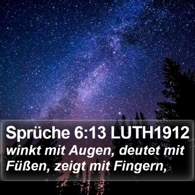 Sprüche 6:13 LUTH1912 Bible Verse Image