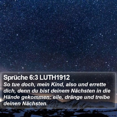 Sprüche 6:3 LUTH1912 Bible Verse Image