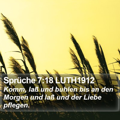Sprüche 7:18 LUTH1912 Bible Verse Image