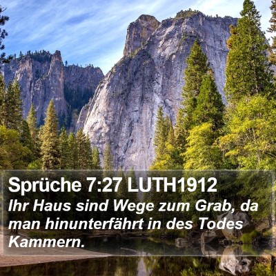 Sprüche 7:27 LUTH1912 Bible Verse Image