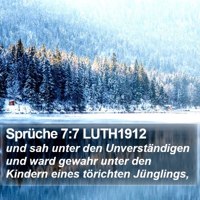 Sprüche 7:7 LUTH1912 Bible Verse Image