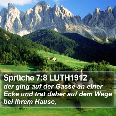Sprüche 7:8 LUTH1912 Bible Verse Image