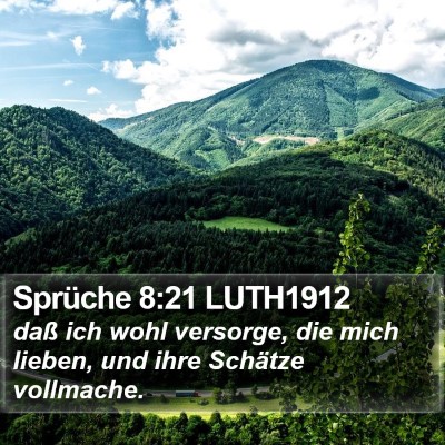 Sprüche 8:21 LUTH1912 Bible Verse Image
