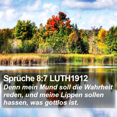 Sprüche 8:7 LUTH1912 Bible Verse Image