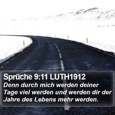 Sprüche 9:11 LUTH1912 Bible Verse Image