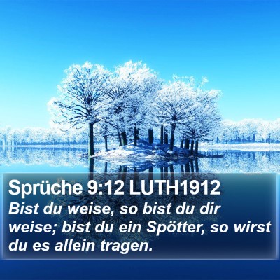 Sprüche 9:12 LUTH1912 Bible Verse Image