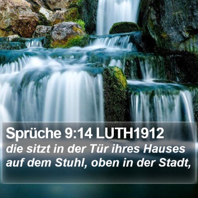Sprüche 9:14 LUTH1912 Bible Verse Image