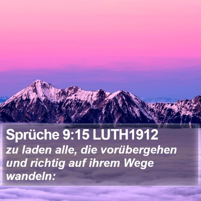 Sprüche 9:15 LUTH1912 Bible Verse Image