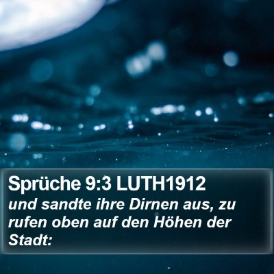 Sprüche 9:3 LUTH1912 Bible Verse Image