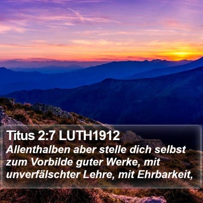 Titus 2:7 LUTH1912 Bible Verse Image