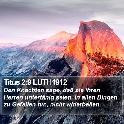 Titus 2:9 LUTH1912 Bible Verse Image