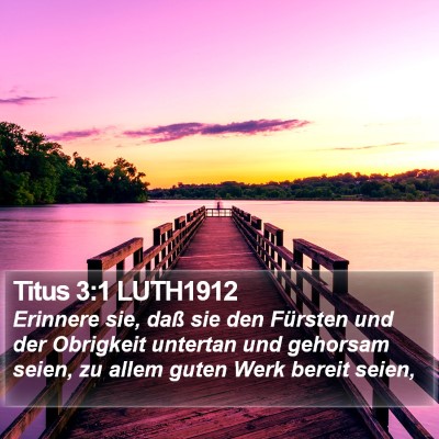 Titus 3:1 LUTH1912 Bible Verse Image