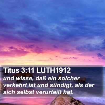 Titus 3:11 LUTH1912 Bible Verse Image