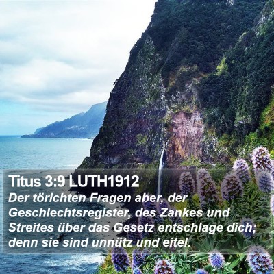 Titus 3:9 LUTH1912 Bible Verse Image