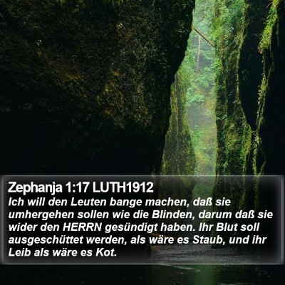 Zephanja 1:17 LUTH1912 Bible Verse Image