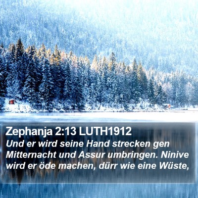Zephanja 2:13 LUTH1912 Bible Verse Image