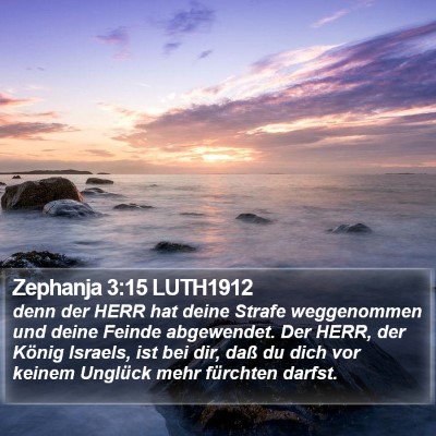 Zephanja 3:15 LUTH1912 Bible Verse Image