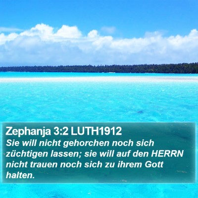 Zephanja 3:2 LUTH1912 Bible Verse Image