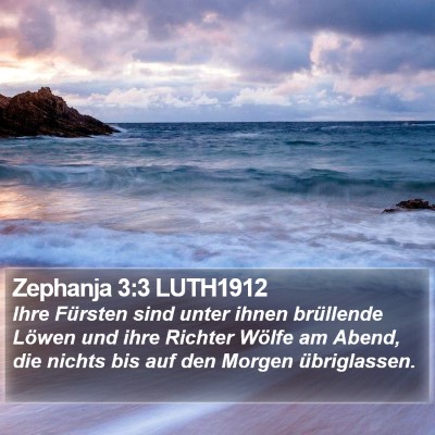 Zephanja 3:3 LUTH1912 Bible Verse Image